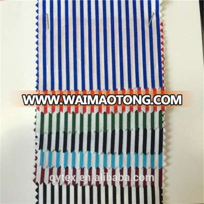 In-stock Small MOQ 100% Cotton Poplin Reactive Strip Printed Woven Fabric for Garment,Shirt,Dress